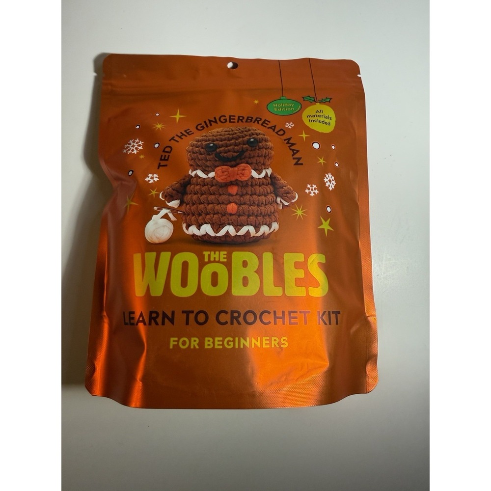 Woobles Ted the Gingerbread Man Crochet Kit Holiday Limited Edition Christmas